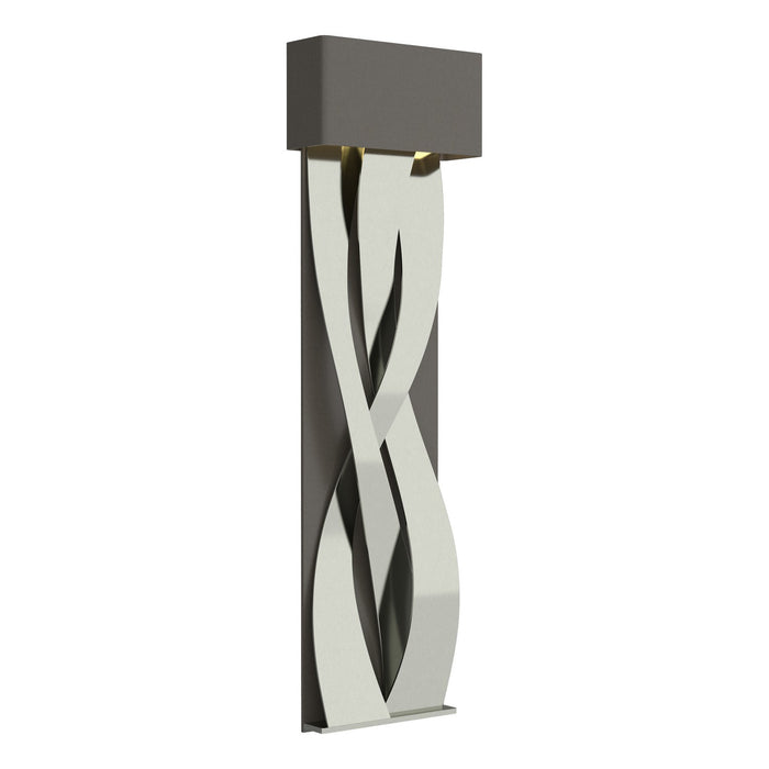 Tress Large LED Sconce in Dark Smoke with Sterling Accent - 205437-LED-07-85 by Hubbardton Forge