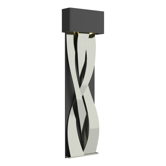 Tress Large LED Sconce in Black with Sterling Accent - 205437-LED-10-85 by Hubbardton Forge