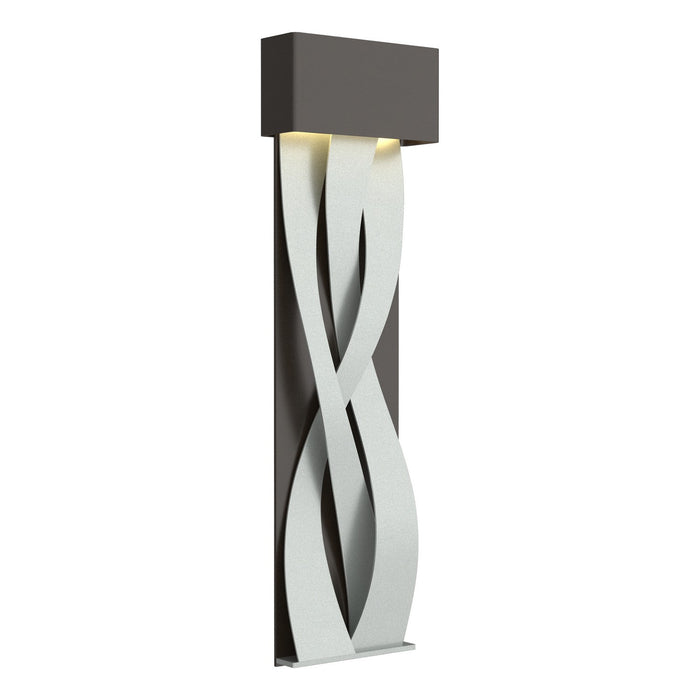 Tress Large LED Sconce in Oil Rubbed Bronze with Vintage Platinum Accent - 205437-LED-14-82 by Hubbardton Forge