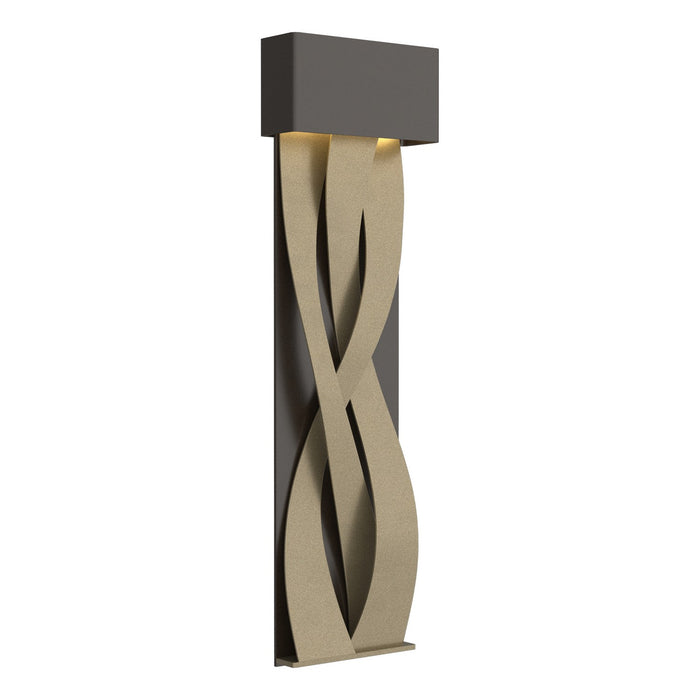 Tress Large LED Sconce in Oil Rubbed Bronze with Soft Gold Accent - 205437-LED-14-84 by Hubbardton Forge