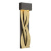 Tress Large LED Sconce in Oil Rubbed Bronze with Modern Brass Accent - 205437-LED-14-86 by Hubbardton Forge