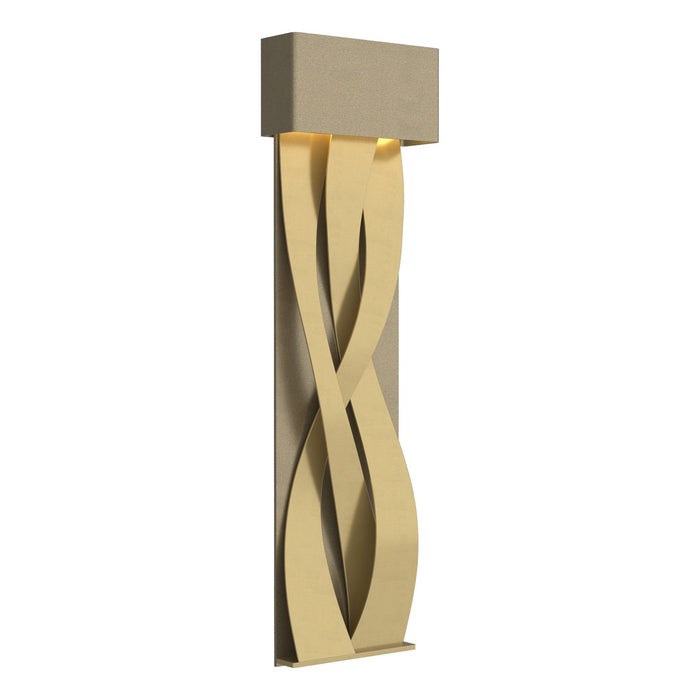 Tress Large LED Sconce in Soft Gold with Modern Brass Accent - 205437-LED-84-86 by Hubbardton Forge