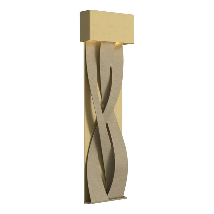 Tress Large LED Sconce in Modern Brass with Soft Gold Accent - 205437-LED-86-84 by Hubbardton Forge