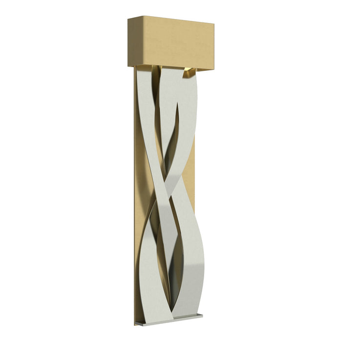 Tress Large LED Sconce in Modern Brass with Sterling Accent - 205437-LED-86-85 by Hubbardton Forge