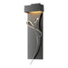 Rhapsody LED Sconce in Black with Vintage Platinum Accent - 205440-LED-10-82-CR by Hubbardton Forge