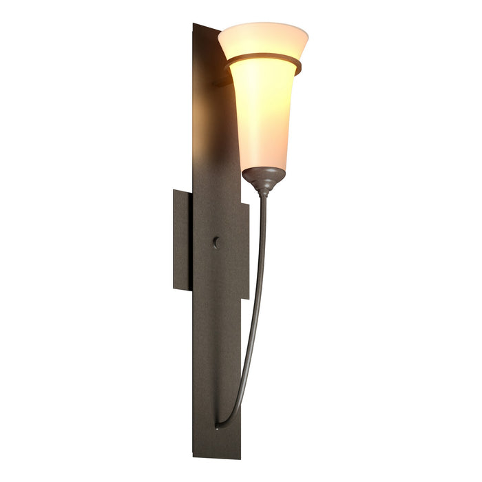 Banded Wall Torch Sconce in Dark Smoke - 206251-SKT-07-GG0068 by Hubbardton Forge