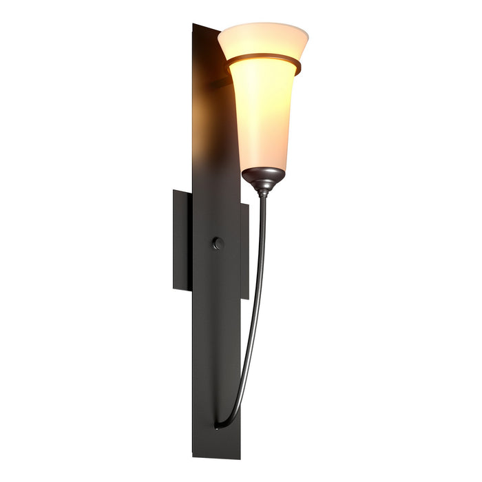 Banded Wall Torch Sconce in Black - 206251-SKT-10-GG0068 by Hubbardton Forge