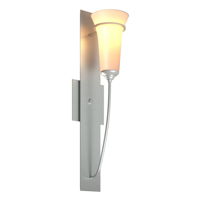 Banded Wall Torch Sconce in Vintage Platinum - 206251-SKT-82-GG0068 by Hubbardton Forge