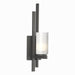 Ondrian 1 Light (Left Side) Sconce in Natural Iron - 206301-SKT-LFT-20-GG0168 by Hubbardton Forge