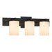 Ondrian 3 Light Horizontal Sconce in Black - 206303-SKT-10-GG0188 by Hubbardton Forge