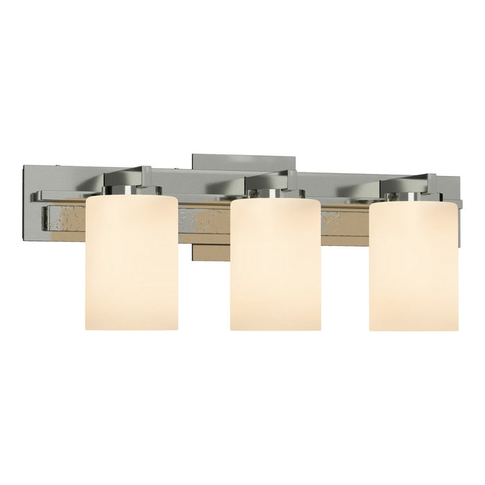 Ondrian 3 Light Horizontal Sconce in Sterling - 206303-SKT-85-GG0188 by Hubbardton Forge