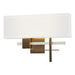 Cosmo Sconce in Bronze with Vintage Platinum Accent - 206350-SKT-05-82-SF1606 by Hubbardton Forge