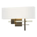 Cosmo Sconce in Dark Smoke with Sterling Accent - 206350-SKT-07-85-SF1606 by Hubbardton Forge