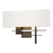 Cosmo Sconce in Oil Rubbed Bronze with Vintage Platinum Accent - 206350-SKT-14-82-SF1606 by Hubbardton Forge