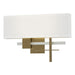 Cosmo Sconce in Soft Gold with Vintage Platinum Accent - 206350-SKT-84-82-SF1606 by Hubbardton Forge