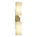 Ondrian 2 Light Sconce in Modern Brass - 207801-SKT-86-GG0351 by Hubbardton Forge