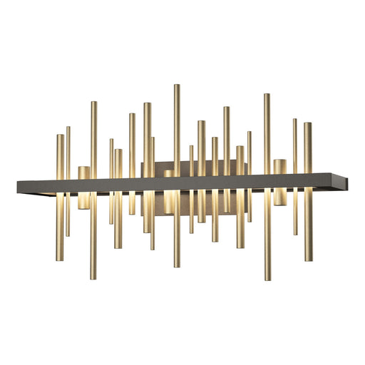 Cityscape LED Sconce in Dark Smoke with Soft Gold Accent - 207915-LED-07-84 by Hubbardton Forge