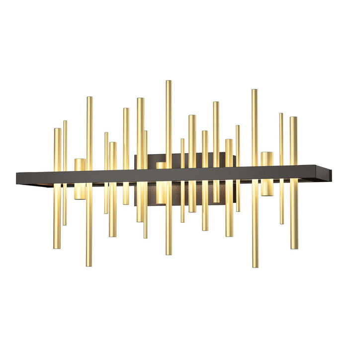 Cityscape LED Sconce in Oil Rubbed Bronze with Modern Brass Accent - 207915-LED-14-86 by Hubbardton Forge