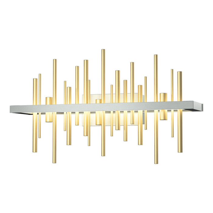 Cityscape LED Sconce in Vintage Platinum with Modern Brass Accent - 207915-LED-82-86 by Hubbardton Forge