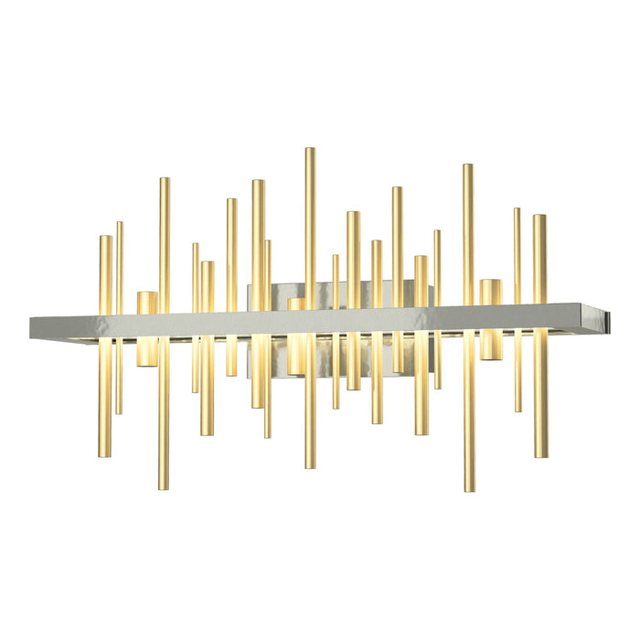 Cityscape LED Sconce in Sterling with Modern Brass Accent - 207915-LED-85-86 by Hubbardton Forge