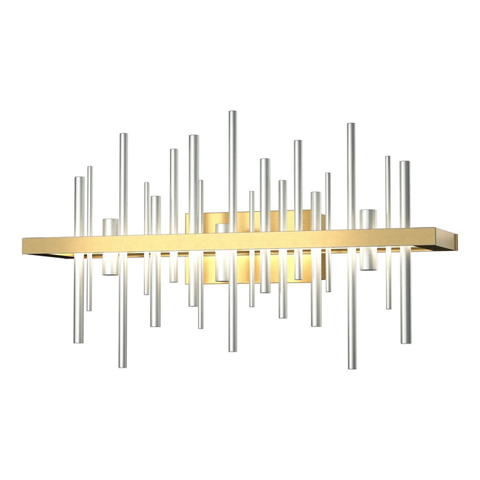 Cityscape LED Sconce in Modern Brass with Vintage Platinum Accent - 207915-LED-86-82 by Hubbardton Forge