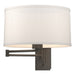 Simple Swing Arm Sconce in Dark Smoke - 209250-SKT-07-SE1295 by Hubbardton Forge