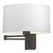 Simple Swing Arm Sconce in Natural Iron - 209250-SKT-20-SF1295 by Hubbardton Forge