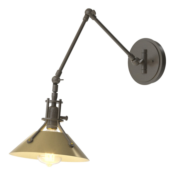 Henry Sconce in Dark Smoke with Modern Brass Accent - 209320-SKT-07-86 by Hubbardton Forge