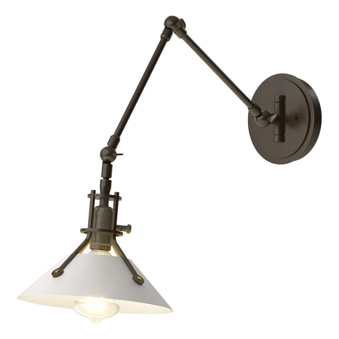 Henry Sconce in Oil Rubbed Bronze with White Accent - 209320-SKT-14-02 by Hubbardton Forge