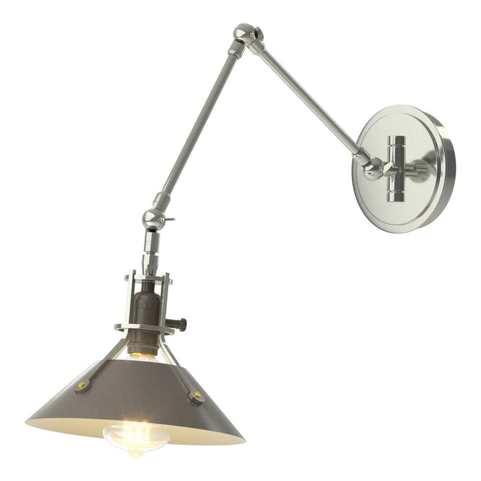 Henry Sconce in Sterling with Dark Smoke Accent - 209320-SKT-85-07 by Hubbardton Forge