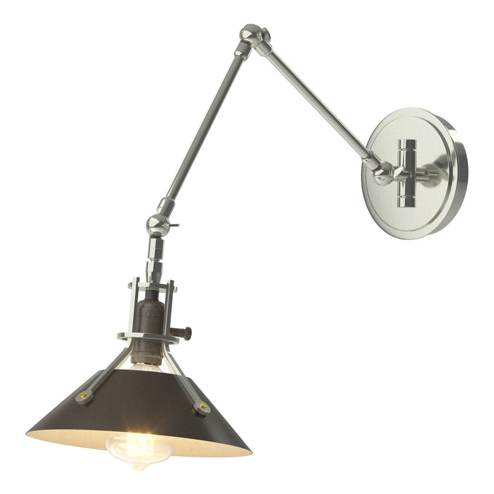 Henry Sconce in Sterling with Oil Rubbed Bronze Accent - 209320-SKT-85-14 by Hubbardton Forge