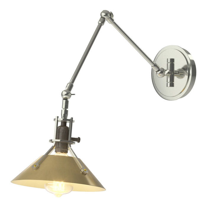 Henry Sconce in Sterling with Modern Brass Accent - 209320-SKT-85-86 by Hubbardton Forge