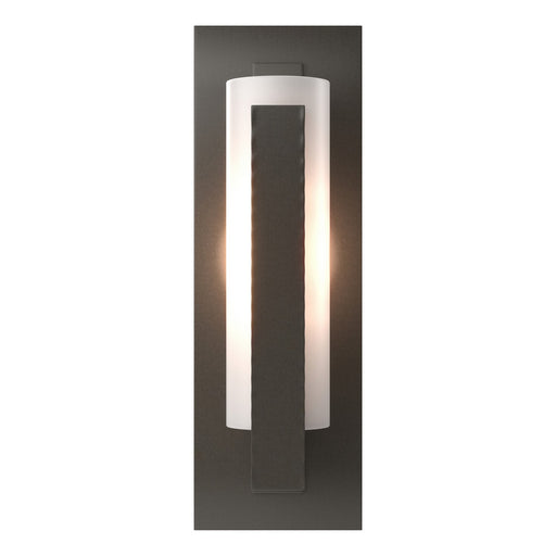 Forged Vertical Bar Sconce - Steel Backplate in Dark Smoke - 217185-SKT-07-GG0065 by Hubbardton Forge