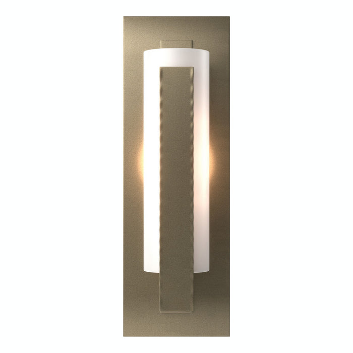 Forged Vertical Bar Sconce - Steel Backplate in Soft Gold - 217185-SKT-84-GG0065 by Hubbardton Forge