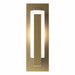 Forged Vertical Bar Sconce - Steel Backplate in Modern Brass - 217185-SKT-86-GG0065 by Hubbardton Forge