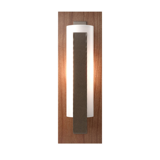 Forged Vertical Bar Sconce - Cherry or Copper Backplate in Bronze - 217186-SKT-05-CH-GG0065 by Hubbardton Forge