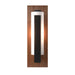 Forged Vertical Bar Sconce - Cherry or Copper Backplate in Black - 217186-SKT-10-CH-GG0065 by Hubbardton Forge