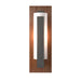 Forged Vertical Bar Sconce - Cherry or Copper Backplate in Natural Iron - 217186-SKT-20-CH-GG0065 by Hubbardton Forge