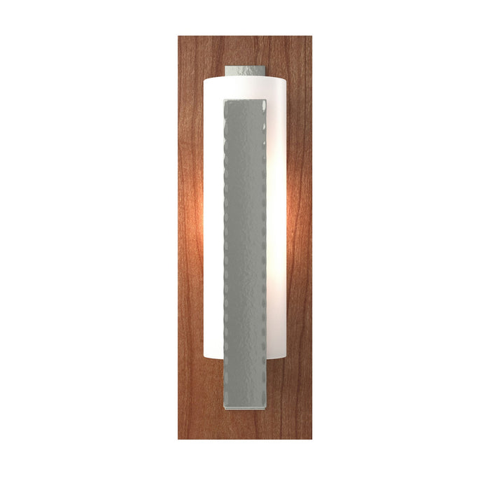 Forged Vertical Bar Sconce - Cherry or Copper Backplate in Sterling - 217186-SKT-85-CH-GG0065 by Hubbardton Forge