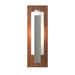 Forged Vertical Bar Sconce - Cherry or Copper Backplate in Sterling - 217186-SKT-85-CH-GG0065 by Hubbardton Forge