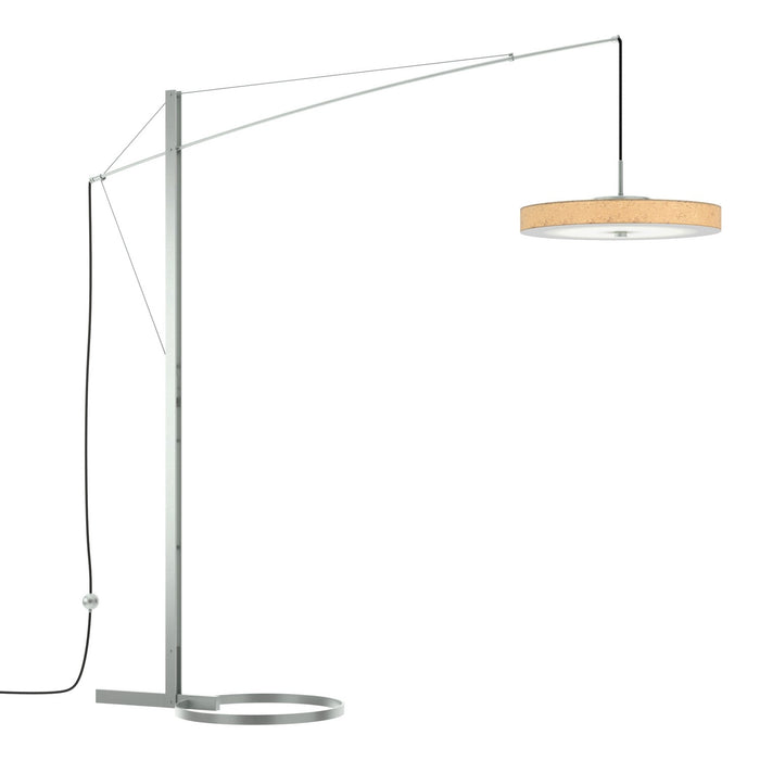 Disq Arc LED Floor Lamp in Vintage Platinum - 234510-LED-82-SG1970 by Hubbardton Forge