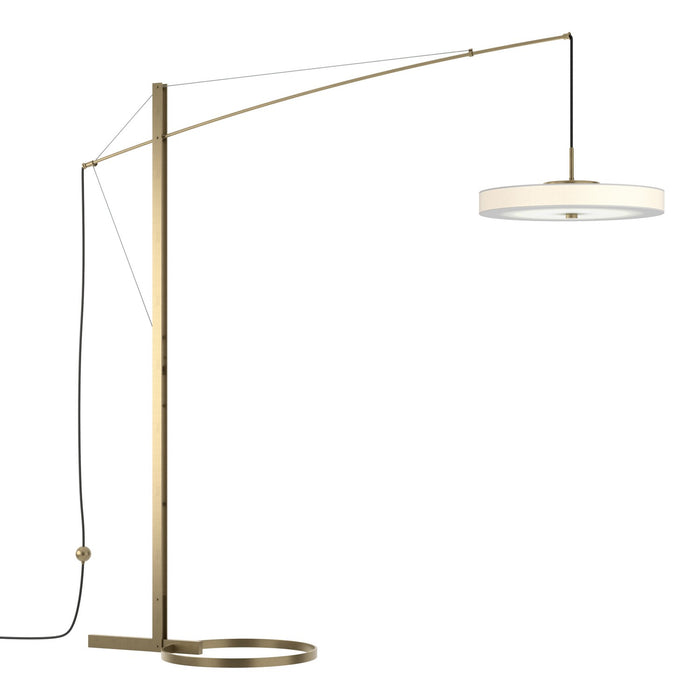 Disq Arc LED Floor Lamp in Soft Gold - 234510-LED-84-SH1970 by Hubbardton Forge