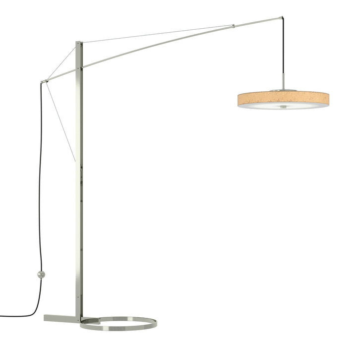 Disq Arc LED Floor Lamp in Sterling - 234510-LED-85-SG1970 by Hubbardton Forge