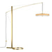 Disq Arc LED Floor Lamp in Modern Brass - 234510-LED-86-SG1970 by Hubbardton Forge