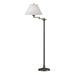 Simple Lines Swing Arm Floor Lamp in Dark Smoke - 242050-SKT-07-SF1555 by Hubbardton Forge