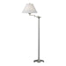 Simple Lines Swing Arm Floor Lamp in Vintage Platinum - 242050-SKT-82-SF1555 by Hubbardton Forge