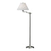 Simple Lines Swing Arm Floor Lamp in Sterling - 242050-SKT-85-SF1555 by Hubbardton Forge