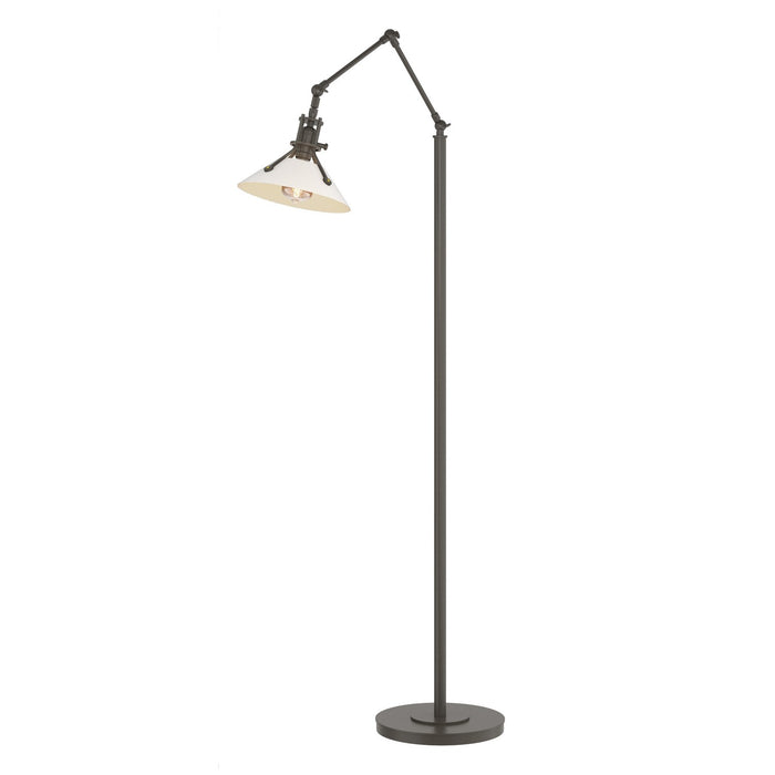 Henry Floor Lamp in Dark Smoke with White Accent - 242215-SKT-07-02 by Hubbardton Forge