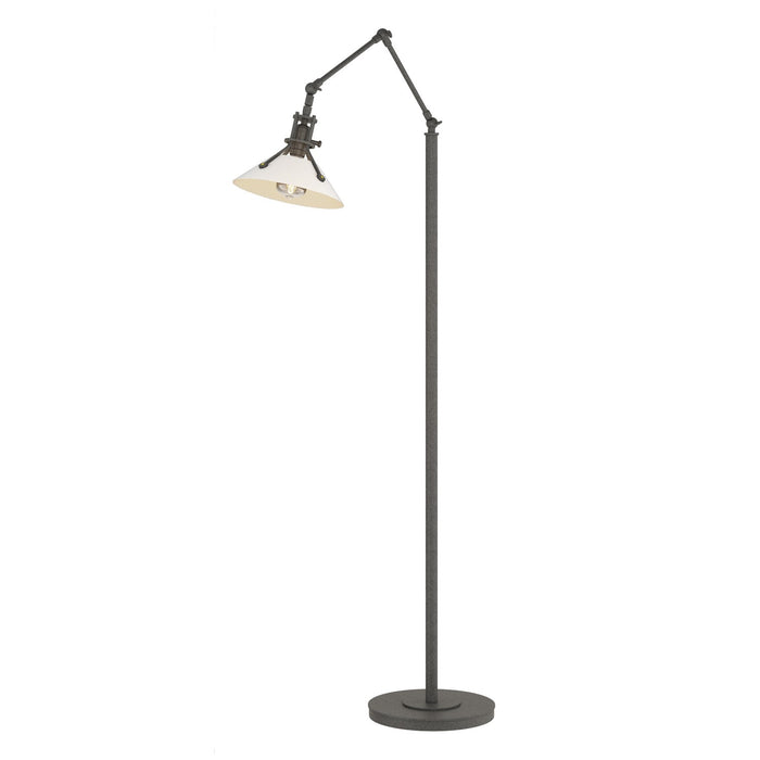 Henry Floor Lamp in Natural Iron with White Accent - 242215-SKT-20-02 by Hubbardton Forge