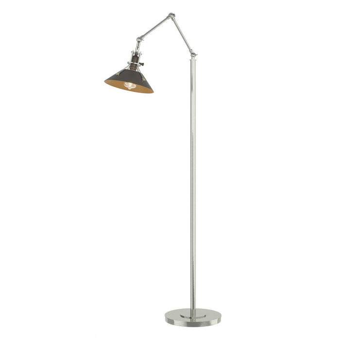 Henry Floor Lamp in Sterling with Dark Smoke Accent - 242215-SKT-85-07 by Hubbardton Forge